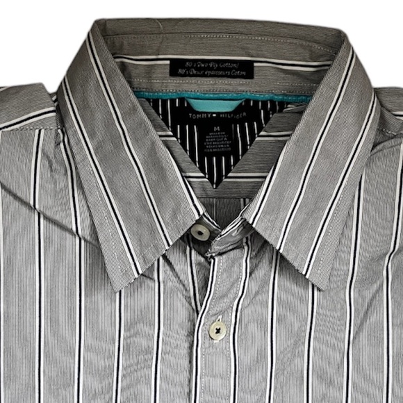 TOMMY HILFIGER stripe cotton long sleeve shirt - Picture 1 of 8
